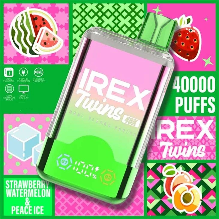 strawberry watermelon & peace ice_IREX TWINS 40K Puffs