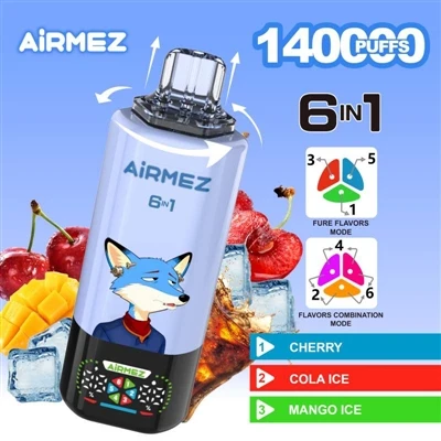 Airmez 6-in-1 140000: Bir marta ishlatiladigan elektron sigaretlarning samara...