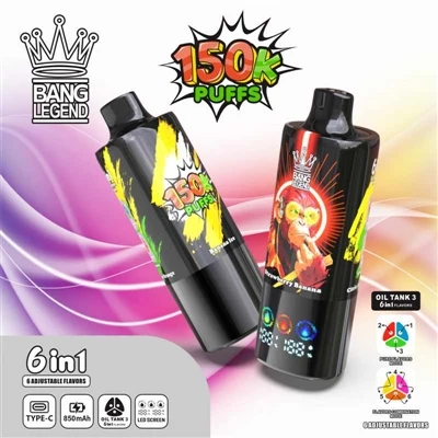 BANG LEGEND 150K PUFFS VAPE — yuqori darajadagi{1}}bir martalik E-sigaretlar ...
