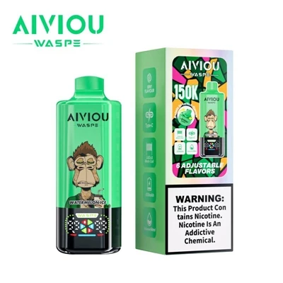 WASPE Aiviou 6 in 1 150K Puffs bir martalik vape - yuqori-sig'imli, ko'p funk...