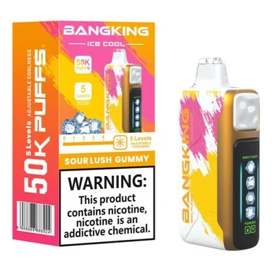 BANGKING ICE COOL 60K yuqori-Sig'imi bir martalik qayta zaryadlanuvchi sozlan...