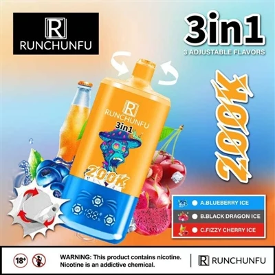 Runchunfu 200K Puffs: bir martalik E-sigaretlarning tuzilishi va foydalanuvch...