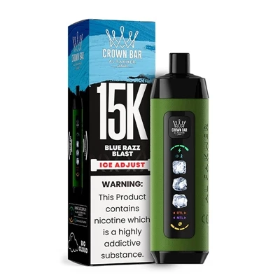 AL Fakher Crown Bar Ice Adjust 15K: sozlanishi muz-sovuq bir martalik E-sigar...