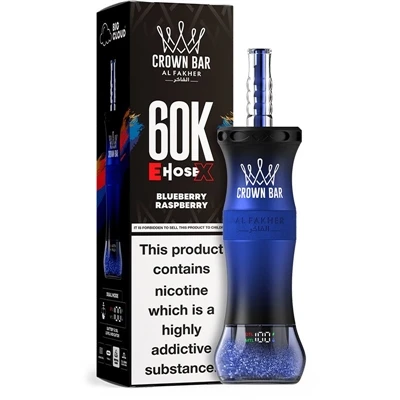AL Fakher Crown Bar EHOSE X 60K: Yuqori sig'imli bir martalik E-sigaretlarda ...