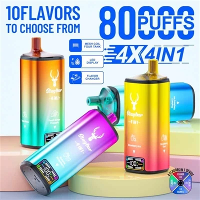 Stag Bar 4in1 80000 Puffs: Yuqori{2}}puf bir martalik E-sigaretlar tajribasin...