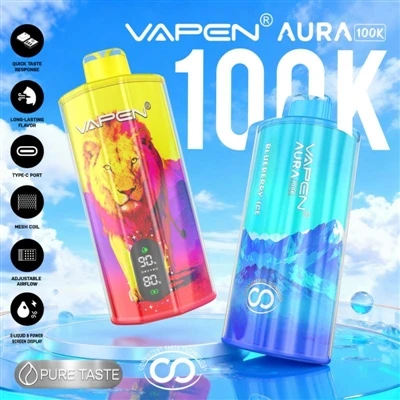 VAPEN AURA 100000: Bir martalik E-sigaretlar 
