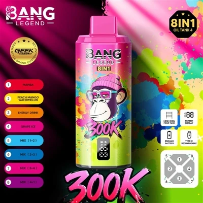Bang Legend 300K – bir martalik E-sigaretlar uchun chidamlilik chegaralarini ...