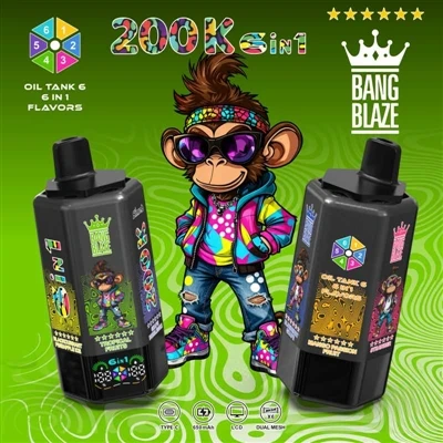 BANG BLAZE 200000 6in1: Birida oltita lazzat, ular bilan uzoq vaqt oʻynashing...