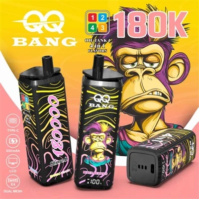 QQ BANG 180K 4in1: Bir vaqtning o'zida to'rtta lazzat bilan eng yaxshi vape t...