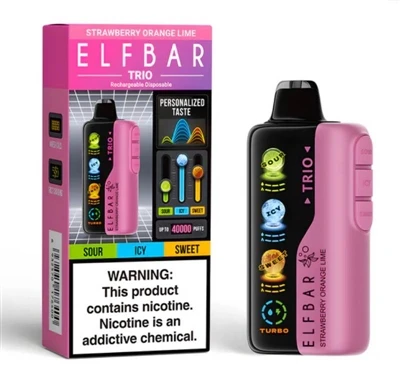 ELFBAR TRIO 40000: Bir martali ishlatiladigan asbob-uskunalar 