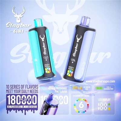 Stag Bar 6 dyuym1 180K Puffs: Bitta qurilma oltita vazifani bajaradi, bu haqi...