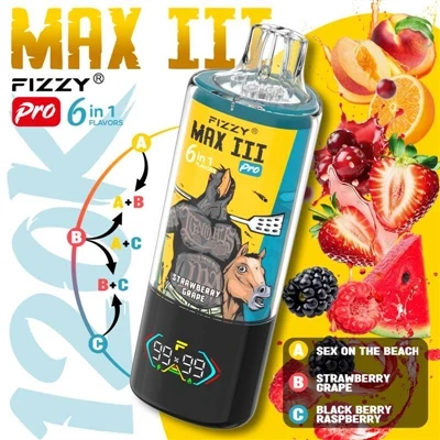 Fizzy MAXIII Pro 120K Puffs Vape: dangasalarning ehtiyojlarini tushunadigan q...