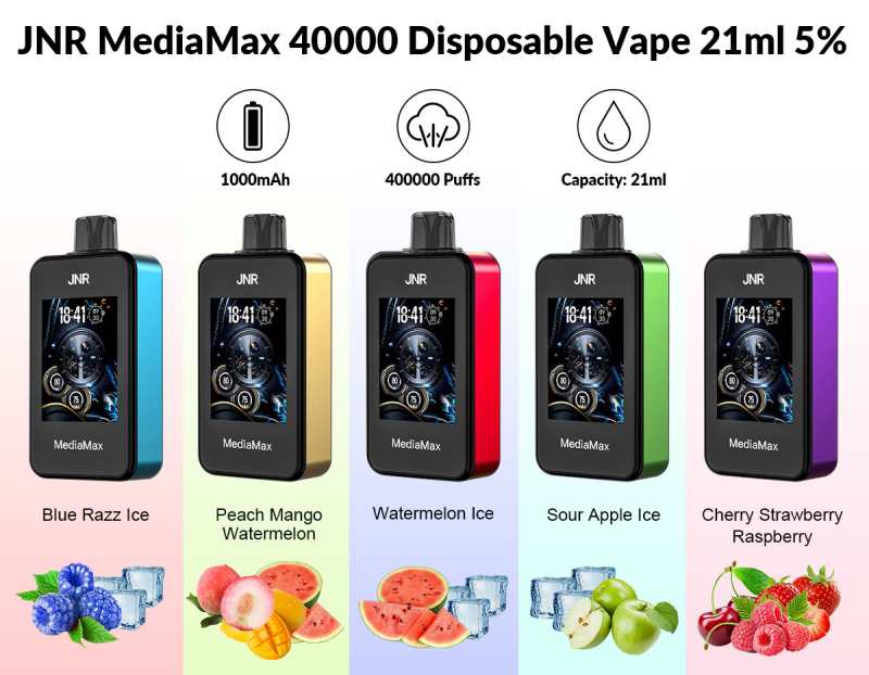 JNR-MediaMax-40000-Disposable-Vape-21ml JNR MediaMax 40000