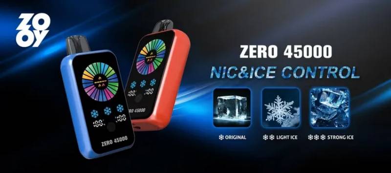 2025-New-Brand-Zooy-Zero-45000-Puffs-Adjustable-Airflow-Smart-Touch-Screen-Adjustable-Nicotine-Adjustable-Ice-Level-Rechargeable-10-Fruit-FlavorsZOOY ZERO 45000 1