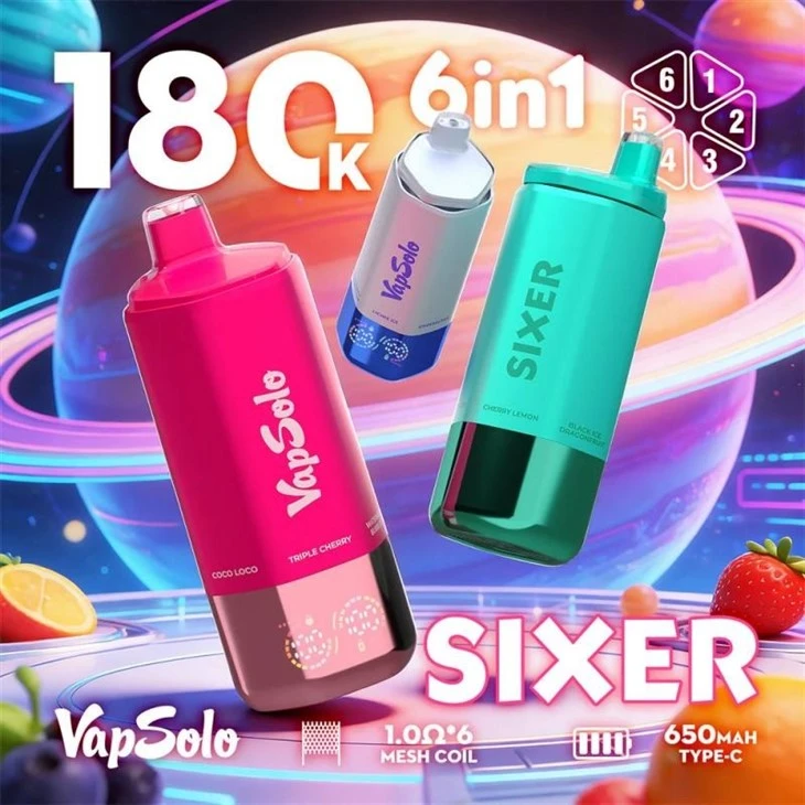 Vapsolo Sixer 180000 Puffs high quality Vapsolo Sixer 180000 Puffs high quality
