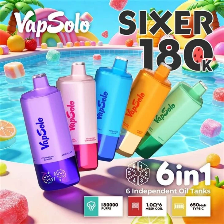 Vapsolo Sixer 180000 Puffs manufacturers Vapsolo Sixer 180000 Puffs manufacturers